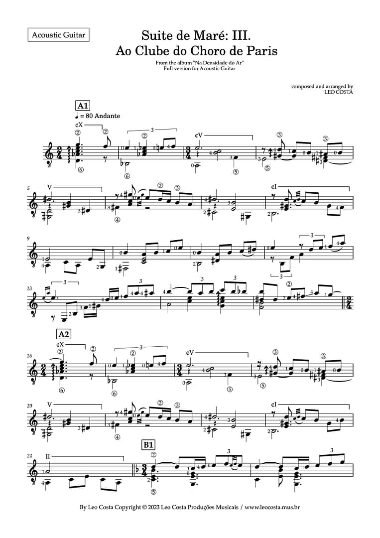 Suite de Maré – III. Ao Clube do Choro de Paris (Leo Costa)