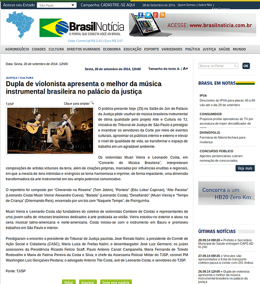 clipping_Duo Muari Vieira e Leonardo Costa - 25set204 Palacio da Justiça